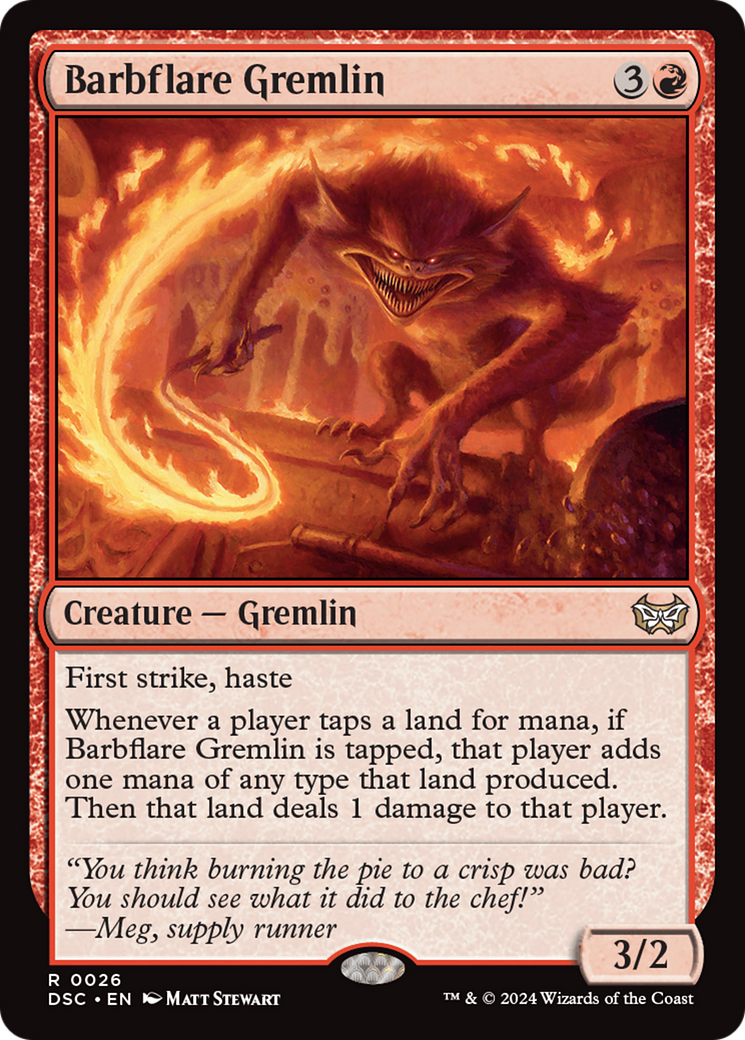 Barbflare Gremlin (DSC-026) [Duskmourn: House of Horror Commander]