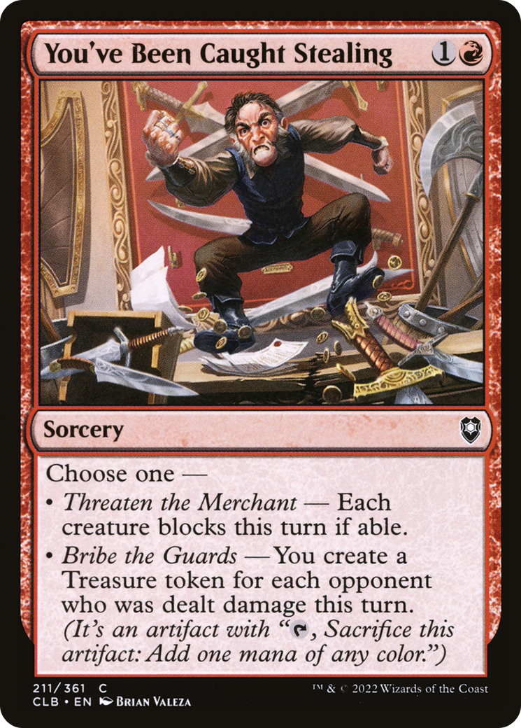 You've Been Caught Stealing (CLB-211) [Commander Legends: Battle for Baldur's Gate]