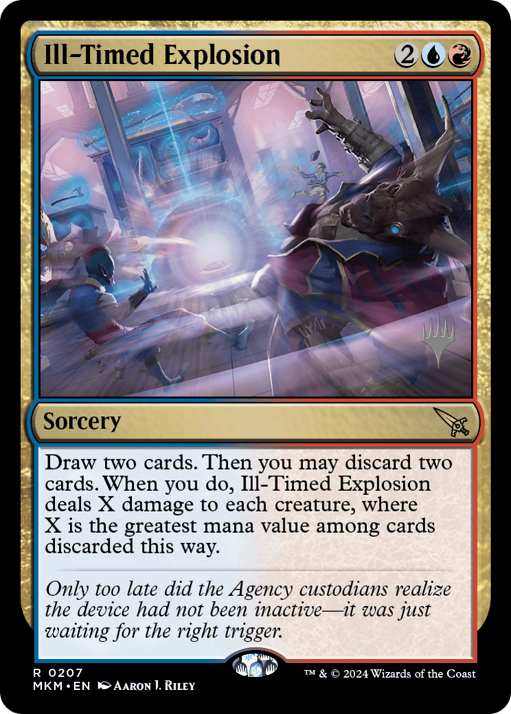 Ill-Timed Explosion (PPMKM-207P) [Murders at Karlov Manor Promos] Foil