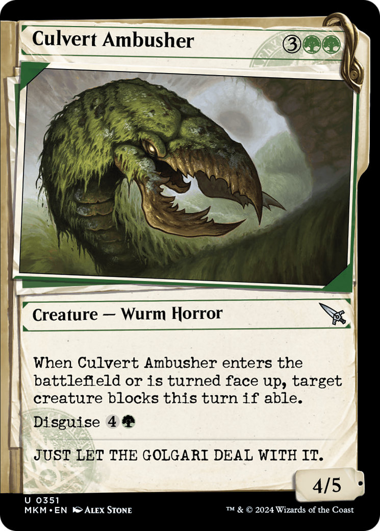 Culvert Ambusher (MKM-351) [Murders at Karlov Manor]: (Showcase) Foil