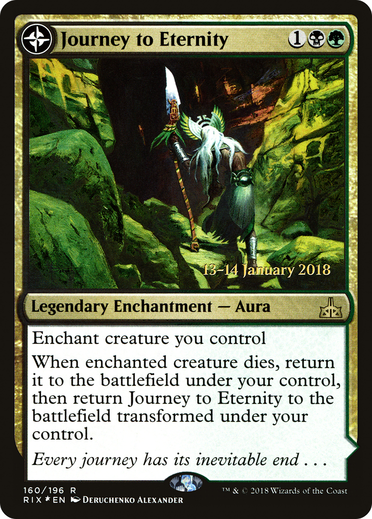 Journey to Eternity // Atzal, Cave of Eternity (PRE-160S) [Rivals of Ixalan Promos]: (compasslanddfc) Foil