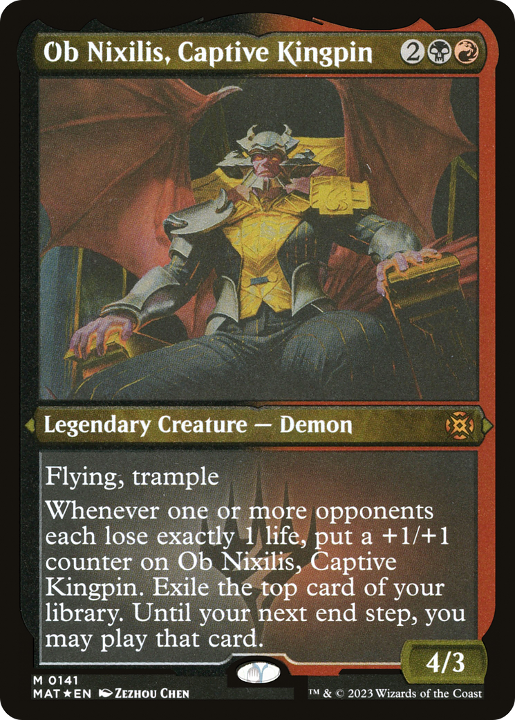 Ob Nixilis, Captive Kingpin (Foil Etched) (MAT-141) [March of the Machine: The Aftermath] Foil