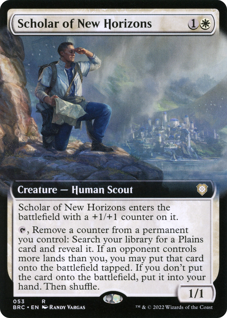 Scholar of New Horizons (BRC-053) [The Brothers' War Commander]: (Extended Art)