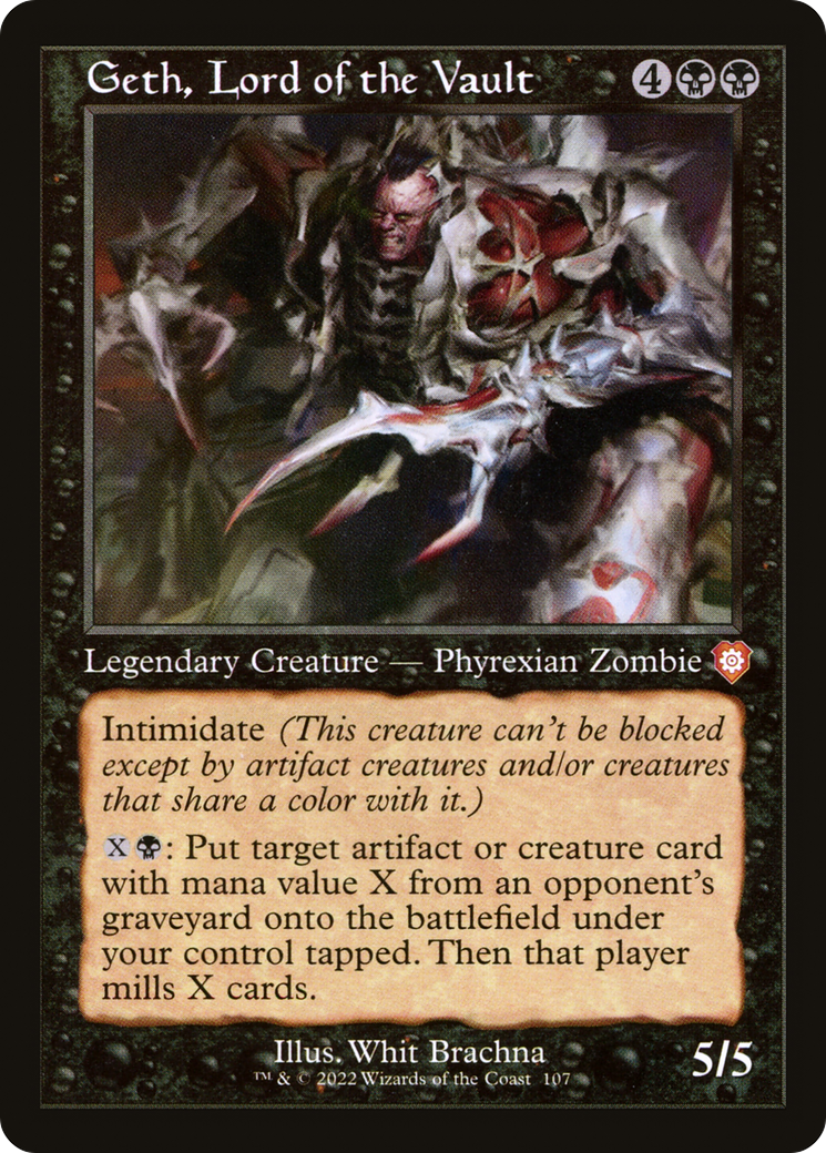 Geth, Lord of the Vault (Retro Frame) (BRC-107) [The Brothers' War Commander]