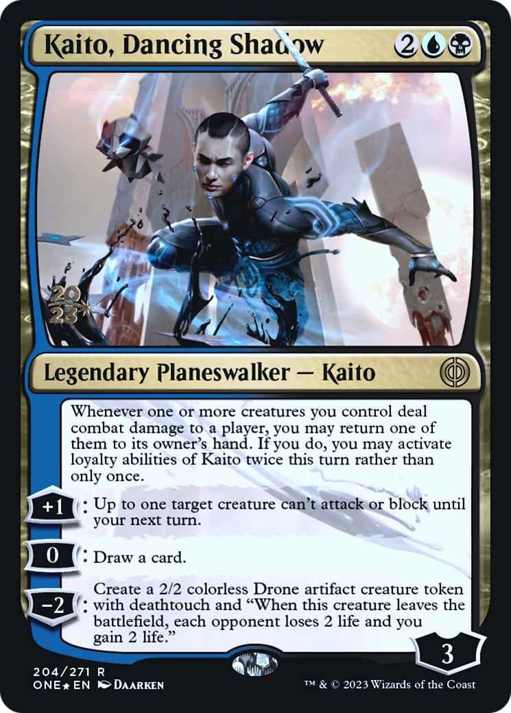 Kaito, Dancing Shadow (PRE-204S) [Phyrexia: All Will Be One Promos] Foil