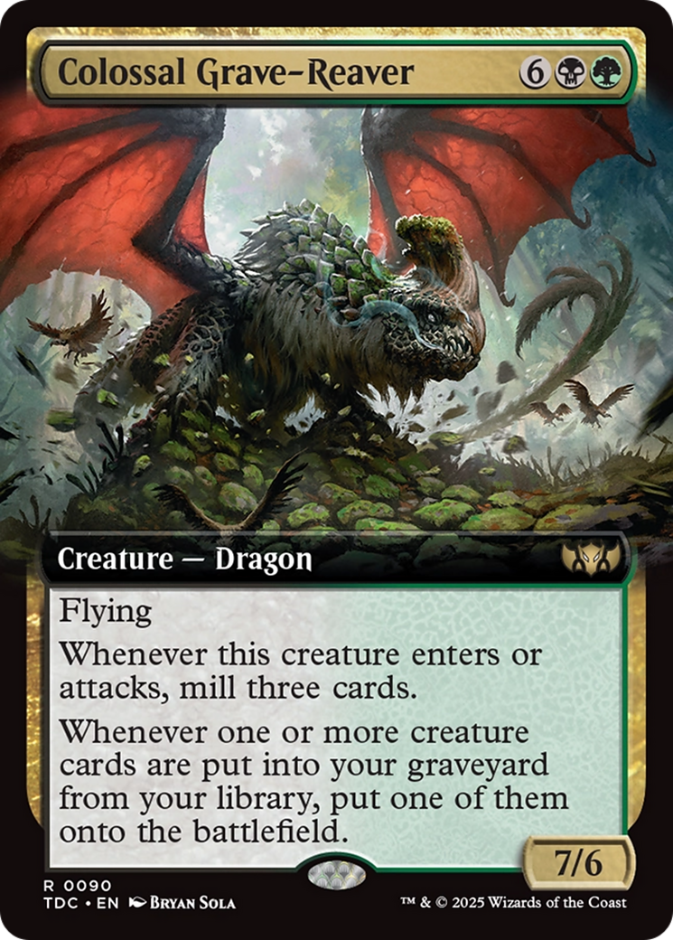 Colossal Grave-Reaver (TDC-090) [Commander: Tarkir: Dragonstorm]: (Extended Art)
