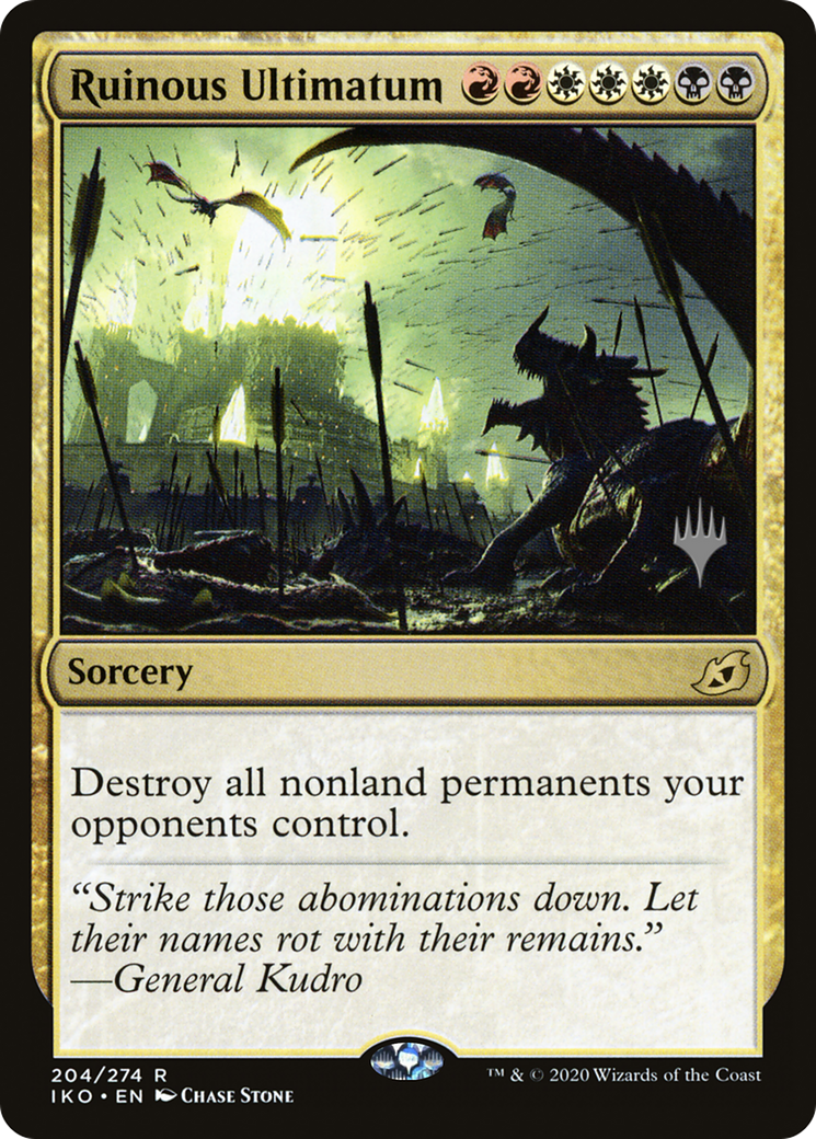 Ruinous Ultimatum (PPIKO-204P) [Promo Pack: Ikoria: Lair of Behemoths Promos]