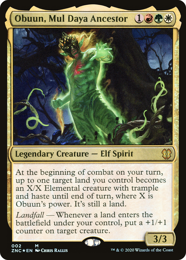 Obuun, Mul Daya Ancestor (ZNC-002) [Zendikar Rising Commander] Foil