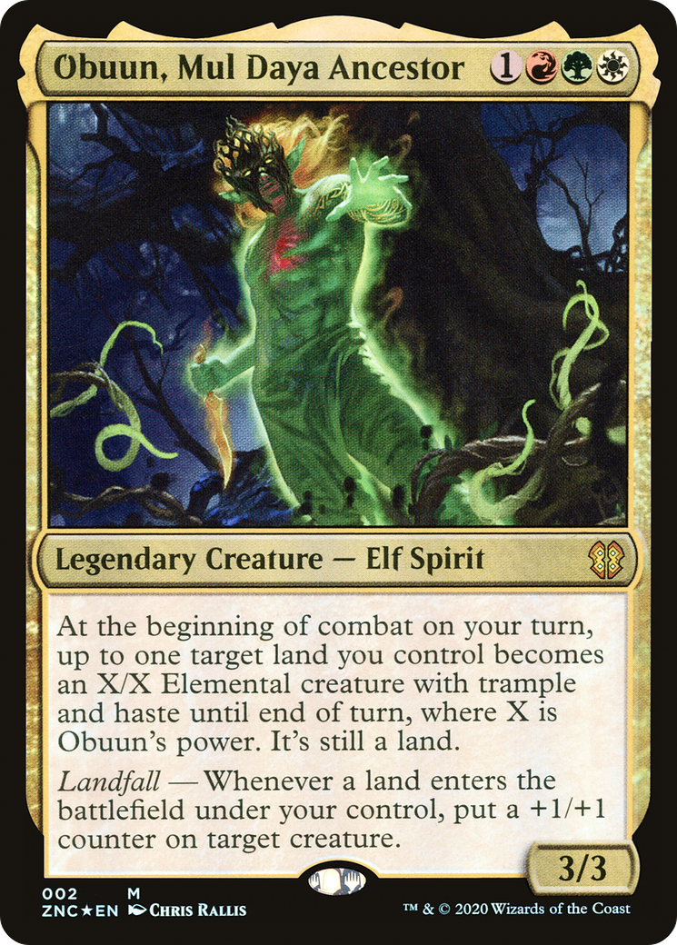 Obuun, Mul Daya Ancestor (ZNC-002) [Zendikar Rising Commander] Foil