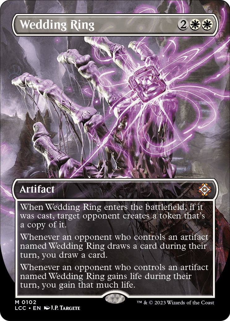 Wedding Ring (Borderless) (LCC-102) (Borderless) [The Lost Caverns of Ixalan Commander]
