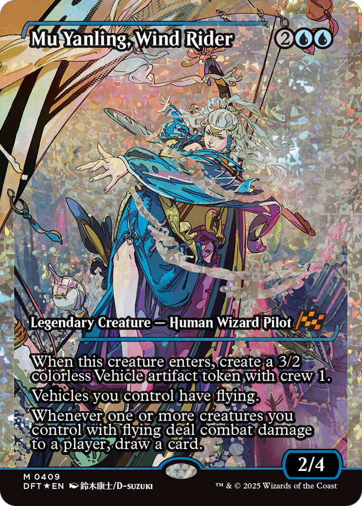 Mu Yanling, Wind Rider (DFT-409) [Aetherdrift]: (Showcase) Foil