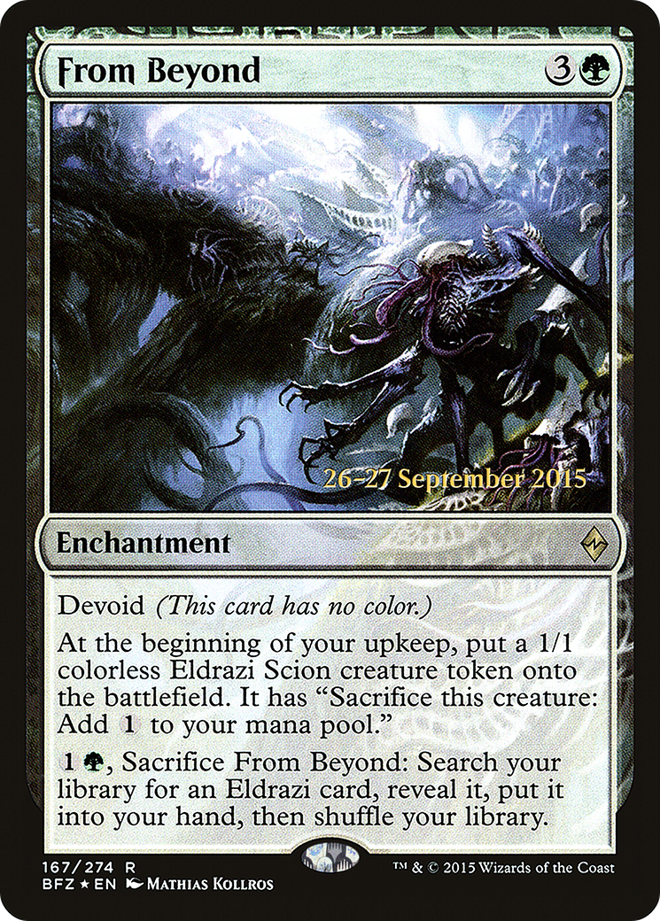 From Beyond (PRE-167S) [Battle for Zendikar Promos]: (devoid) Foil