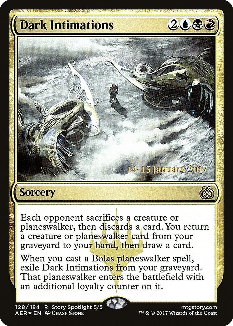 Dark Intimations (PRE-128S) [Aether Revolt Promos] Foil