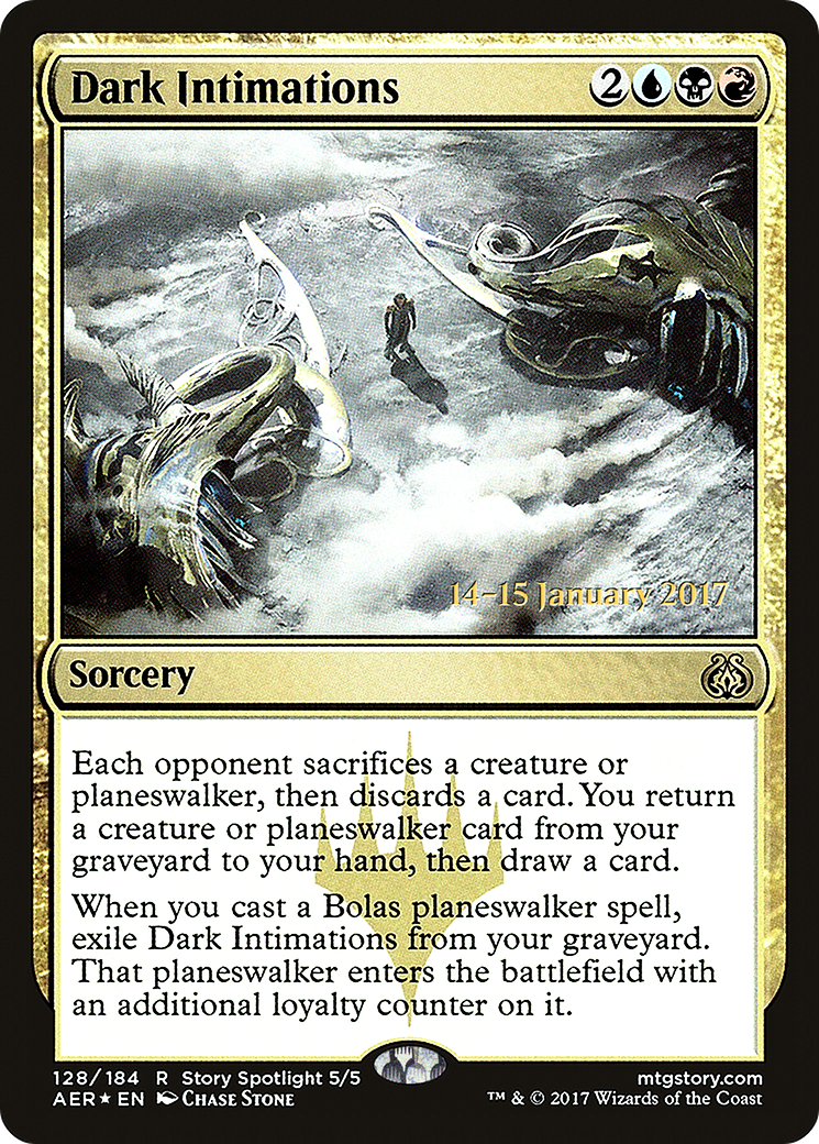 Dark Intimations (PRE-128S) [Aether Revolt Promos] Foil