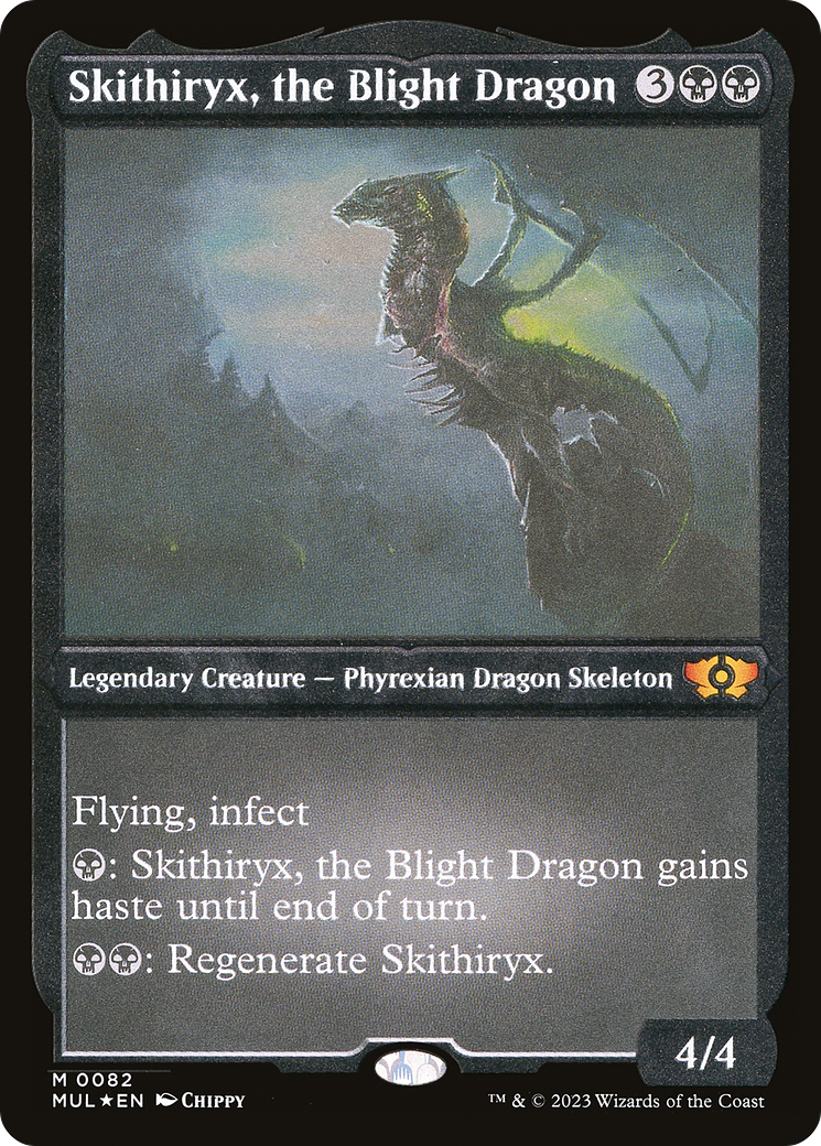Skithiryx, the Blight Dragon (MUL-082) [Multiverse Legends] Etched Foil