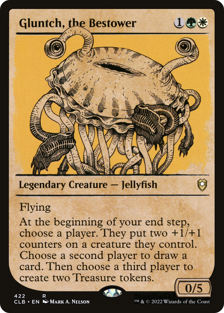 Gluntch, the Bestower (CLB-422) [Commander Legends: Battle for Baldur's Gate]: (Showcase) Foil