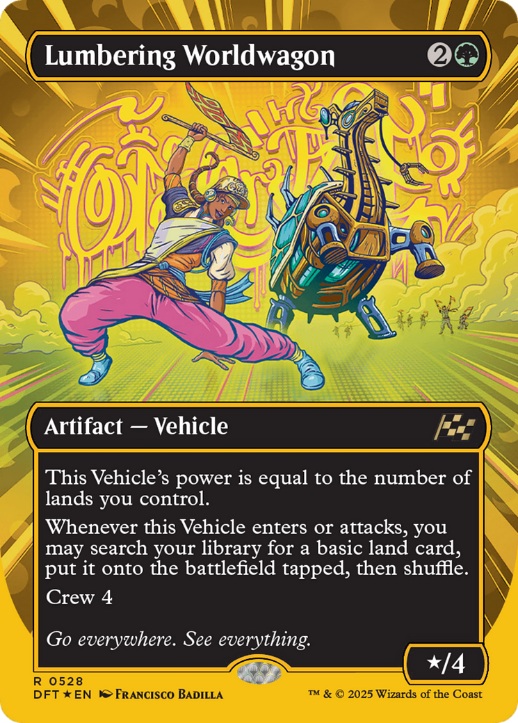 Lumbering Worldwagon (DFT-528) [Aetherdrift] (Borderless) Foil
