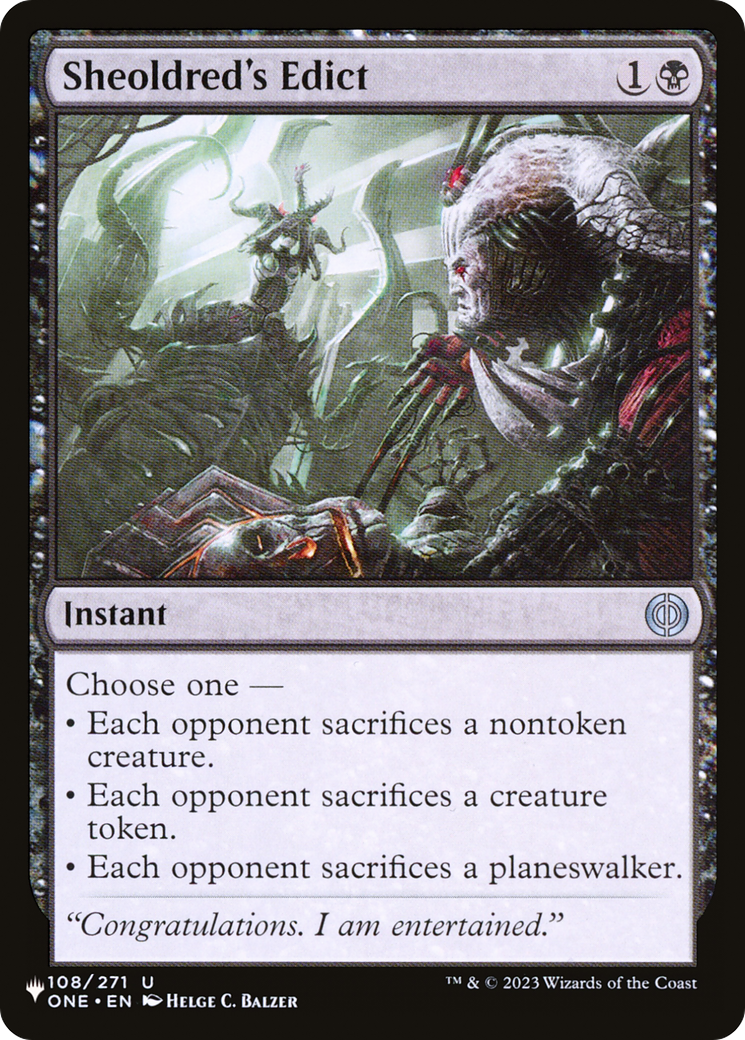 Sheoldred's Edict (LIST-ONE-108) [The List]