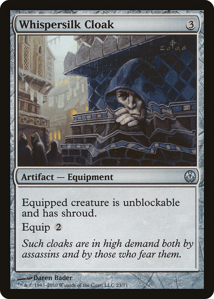 Whispersilk Cloak (DDE-023) [Duel Decks: Phyrexia vs. the Coalition]