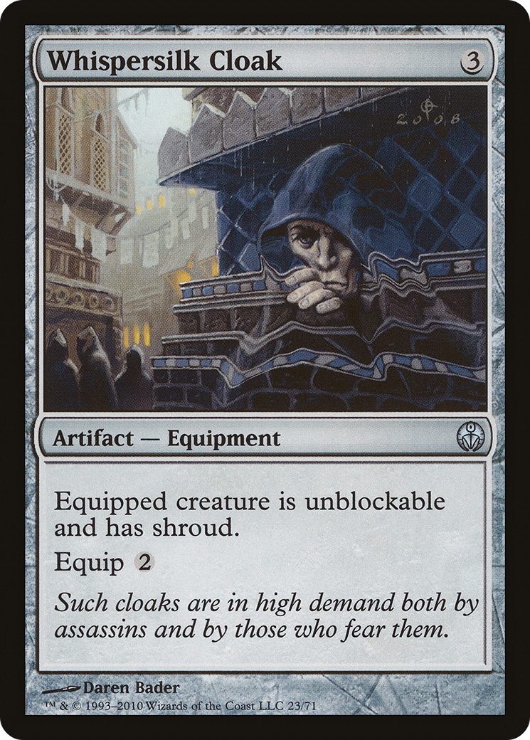 Whispersilk Cloak (DDE-023) [Duel Decks: Phyrexia vs. the Coalition]