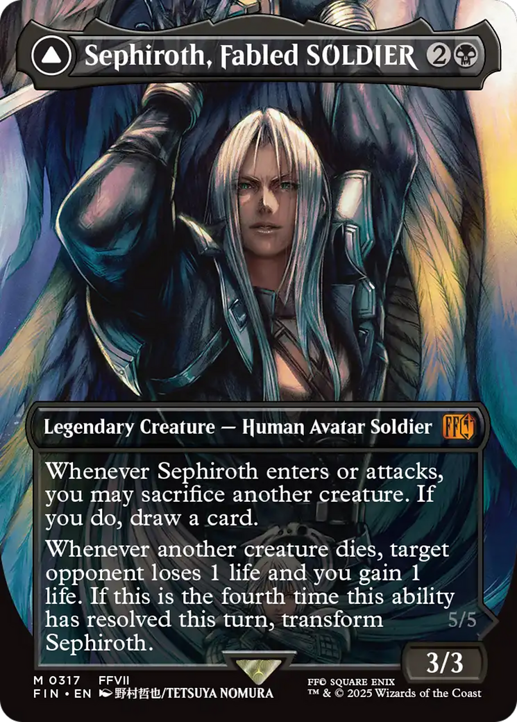 Sephiroth, Fabled SOLDIER (0317) (Borderless) (FIN-317) [FINAL FANTASY] (Borderless) Foil