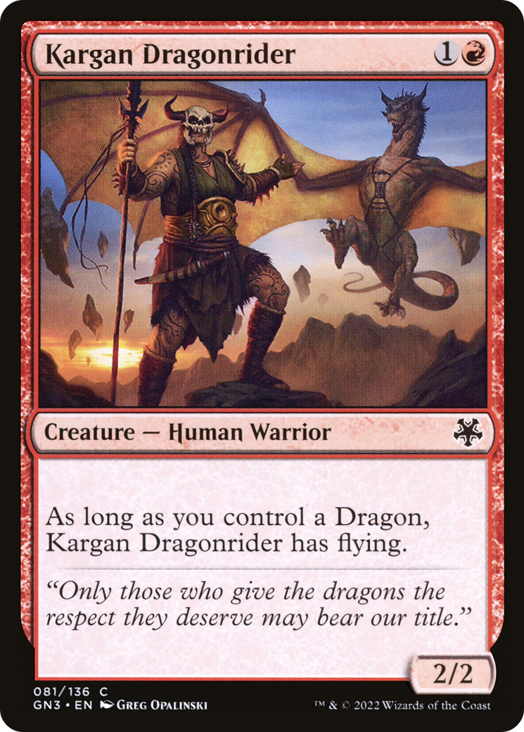 Kargan Dragonrider (GN3-081) [Game Night: Free-for-All]