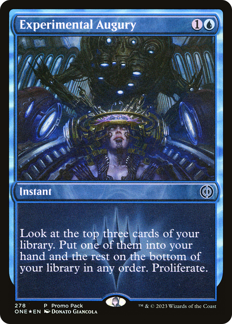 Experimental Augury (PPONE-278) [Promo Pack: Phyrexia: All Will Be One] Foil