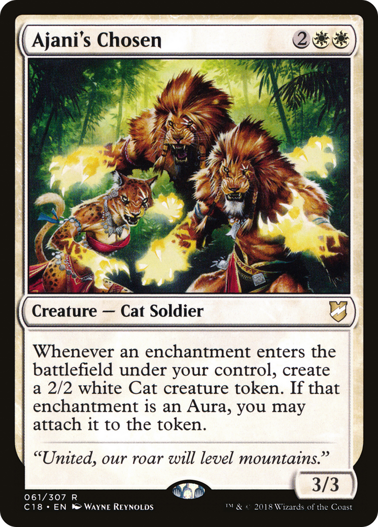 Ajani's Chosen (C18-061) [Commander 2018]