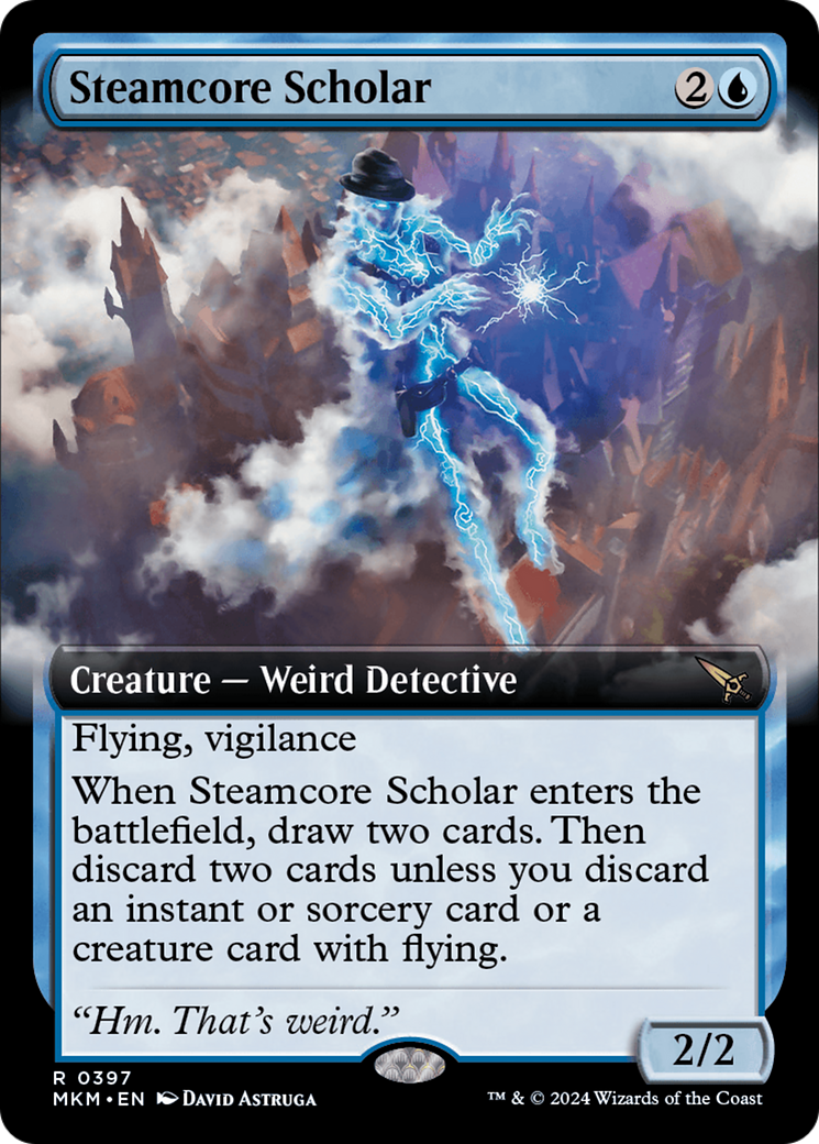 Steamcore Scholar (MKM-397) [Murders at Karlov Manor]: (Extended Art) Foil