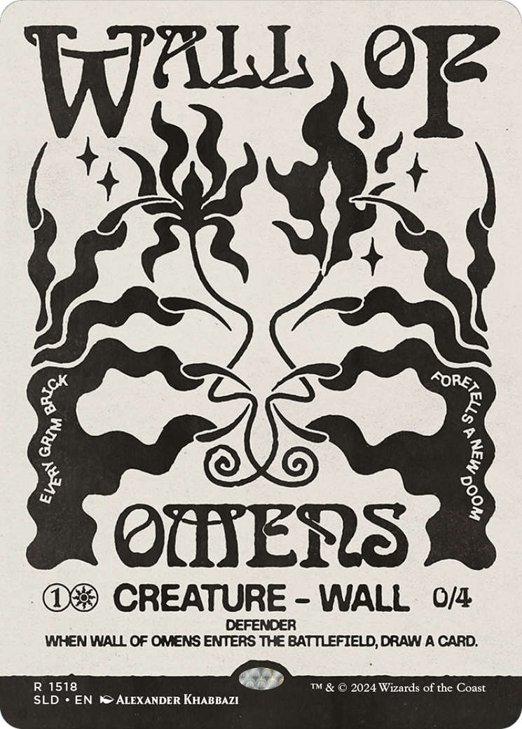Wall of Omens (SLD-1518) [Secret Lair Drop]: (Showcase) (Borderless)