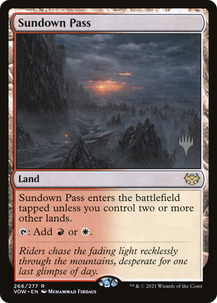 Sundown Pass (PPDMU-266) [Promo Pack: Innistrad: Crimson Vow Promos]
