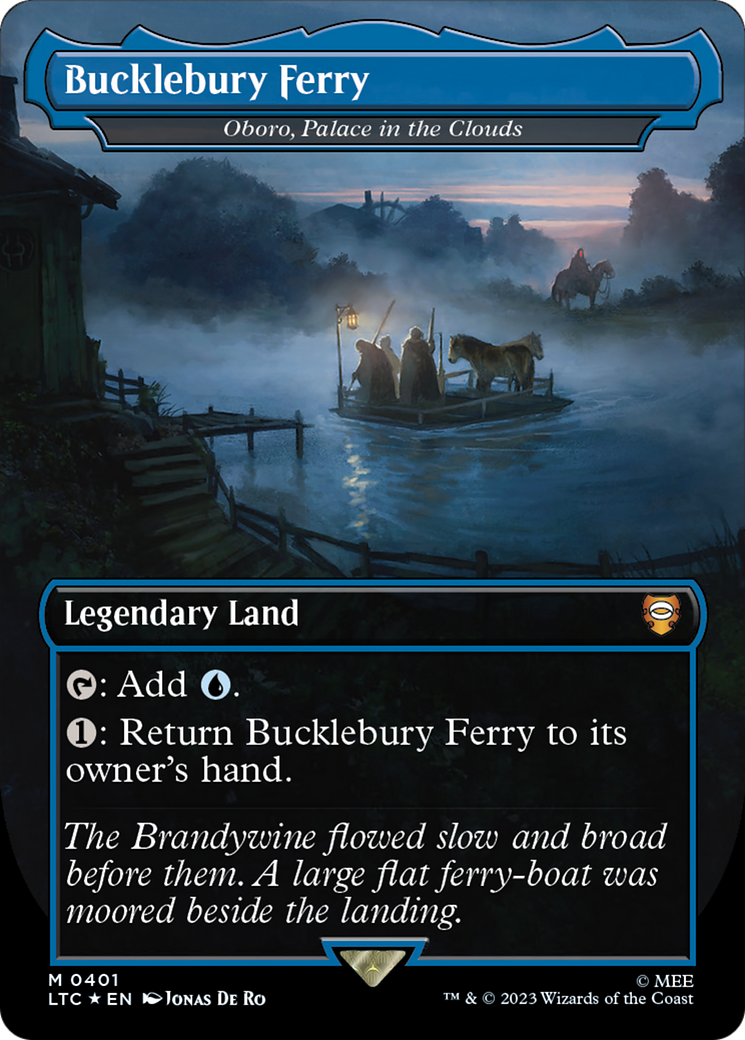Bucklebury Ferry - Oboro, Palace in the Clouds (Surge Foil) (LTC-401) [Tales of Middle-earth Commander] / Bucklebury Ferry (Borderless) Foil