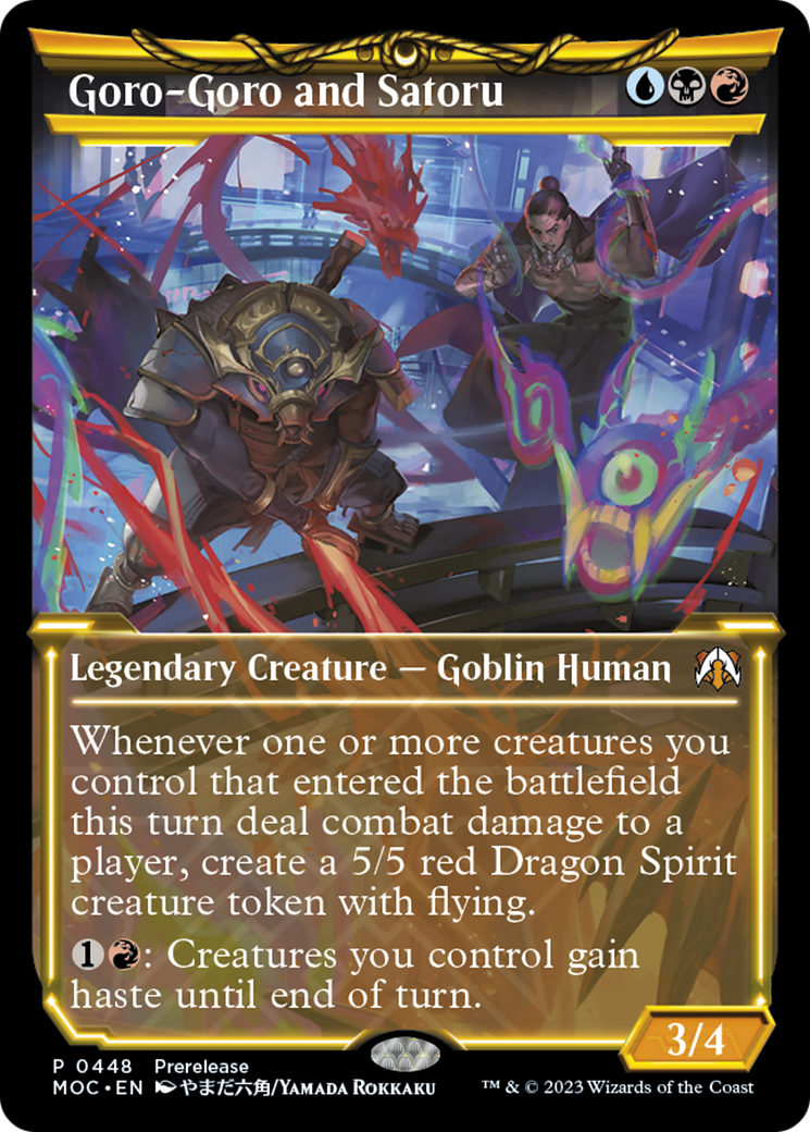 Goro-Goro and Satoru (PRE-448) [March of the Machine Commander]: (Showcase) Foil