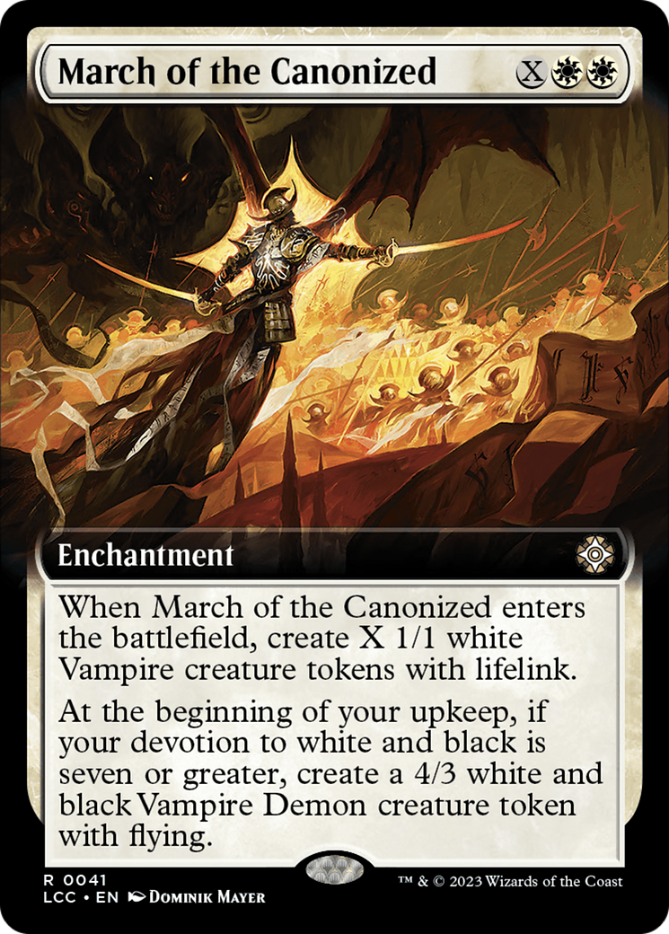 March of the Canonized (LCC-041) [The Lost Caverns of Ixalan Commander]: (Extended Art)