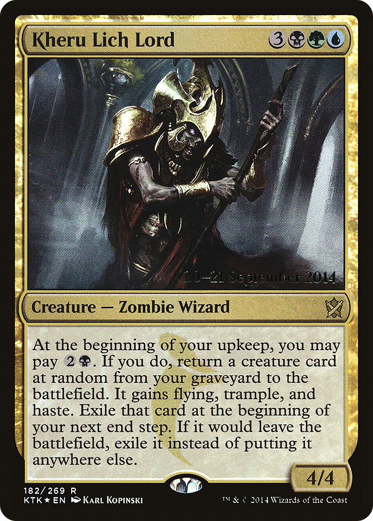 Kheru Lich Lord (PRE-182S) [Khans of Tarkir Promos] Foil