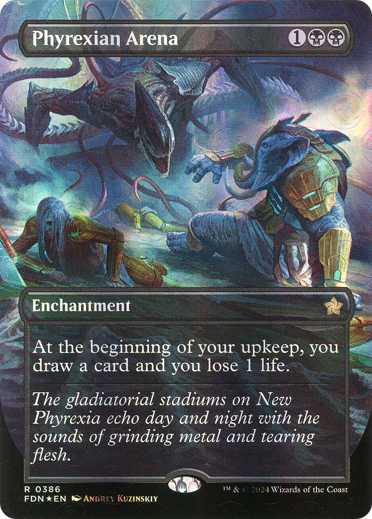 Phyrexian Arena (FDN-386) [Foundations] (Borderless) Foil
