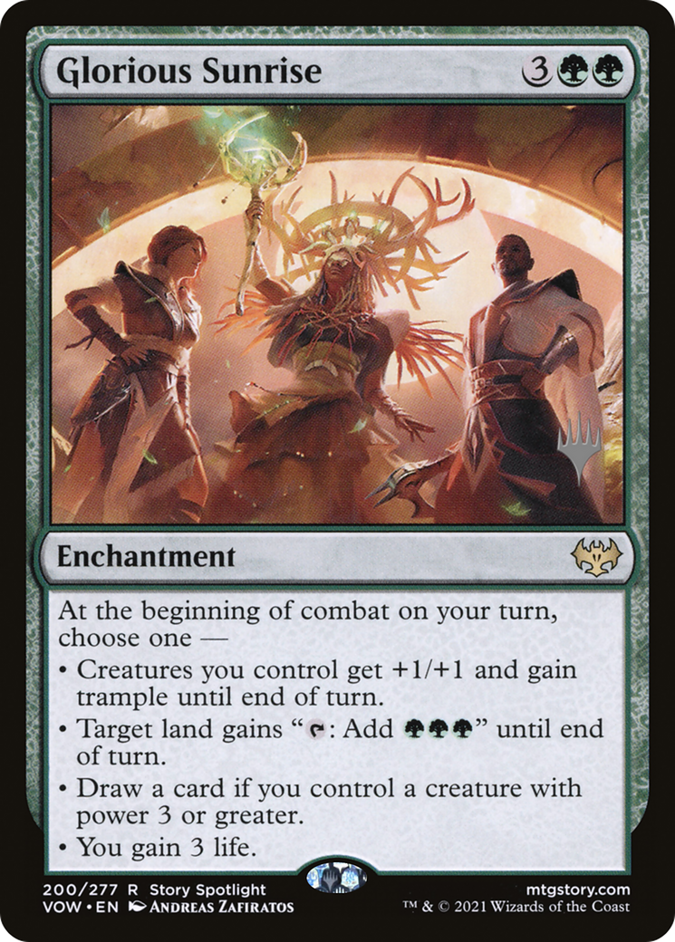 Glorious Sunrise (PPDMU-200P) [Innistrad: Crimson Vow Promos] Foil