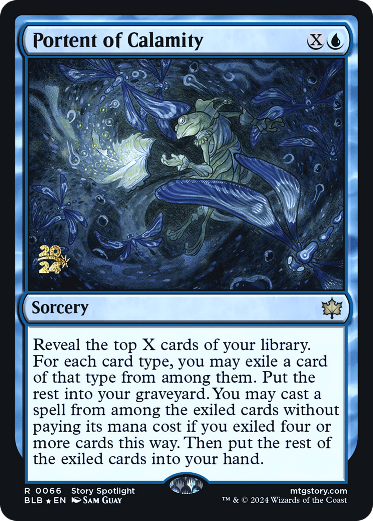 Portent of Calamity (PRE-066) [Bloomburrow Promos] Foil