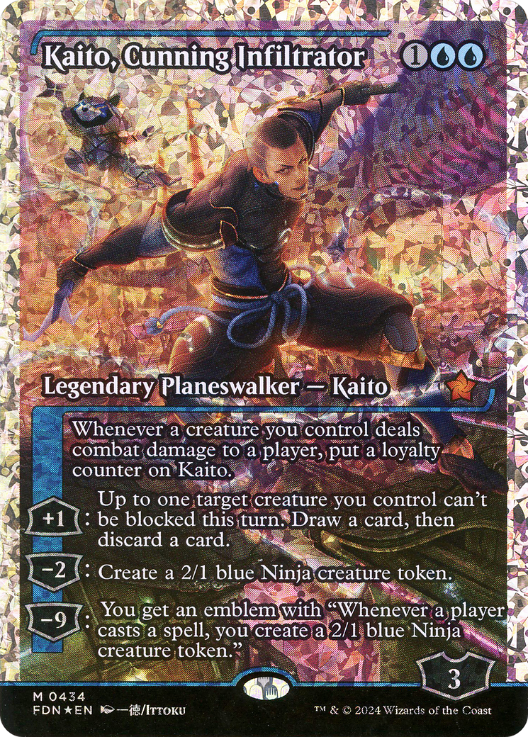 Kaito, Cunning Infiltrator (FDN-434) [Foundations]: (Showcase) Foil