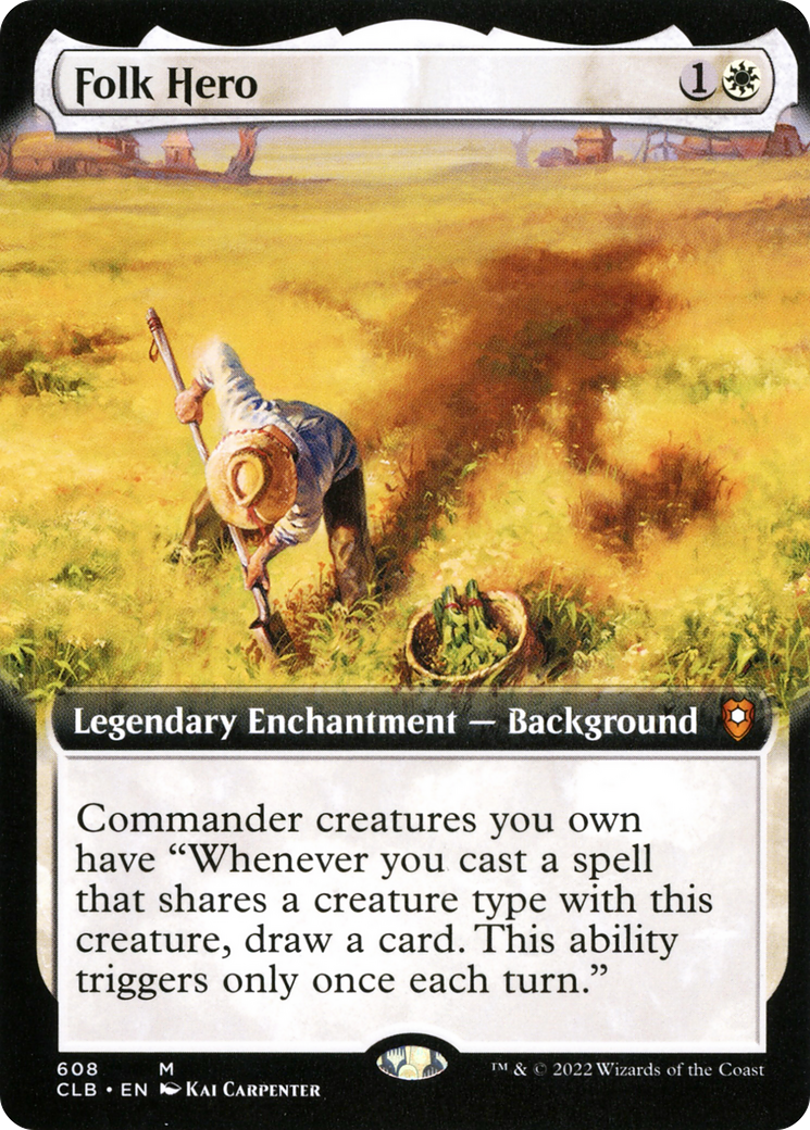 Folk Hero (Extended Art) (CLB-608) [Commander Legends: Battle for Baldur's Gate]