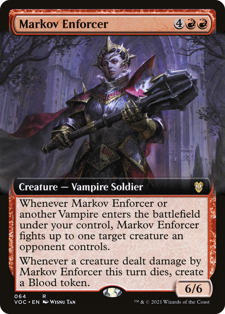 Markov Enforcer (Extended Art) (VOC-064) [Crimson Vow Commander]
