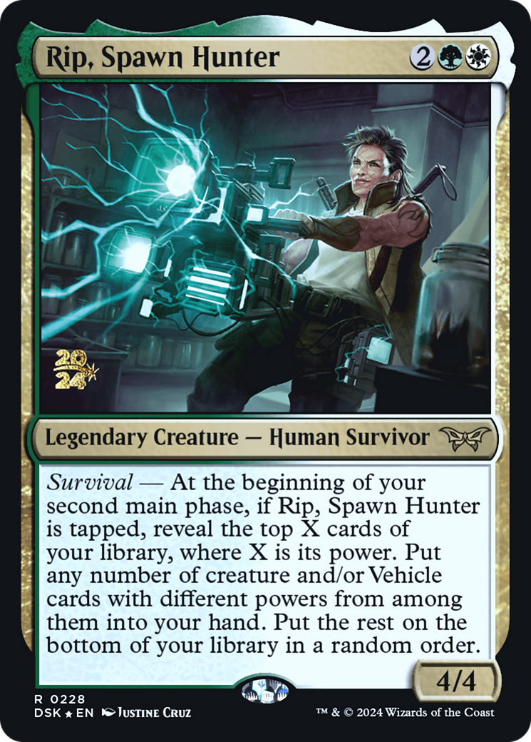 Rip, Spawn Hunter (PRE-228S) [Duskmourn: House of Horror Promos] Foil