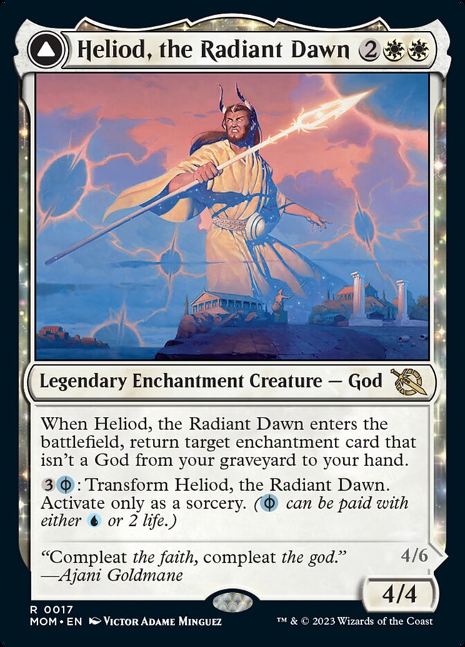 Heliod, the Radiant Dawn // Heliod, the Warped Eclipse (MOM-017) [March of the Machine]: (enchantment) Foil