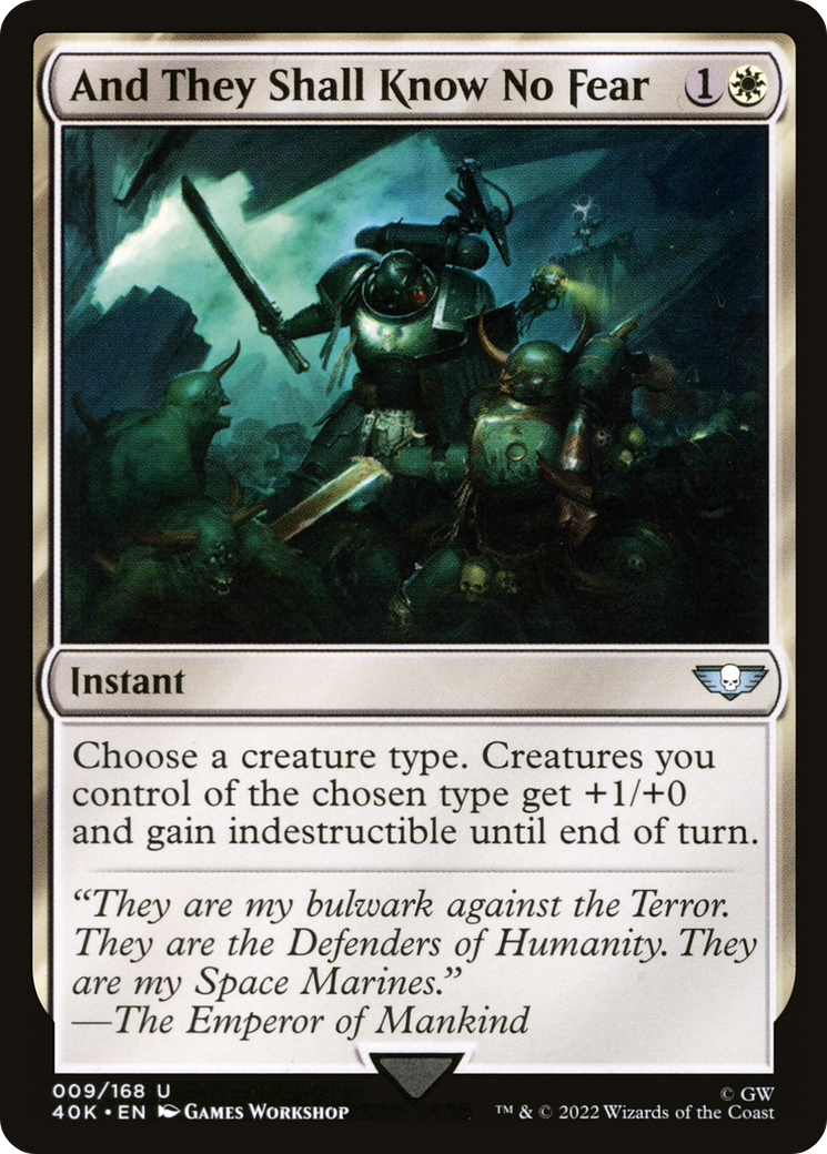 And They Shall Know No Fear (40K-009) [Warhammer 40,000 Commander]