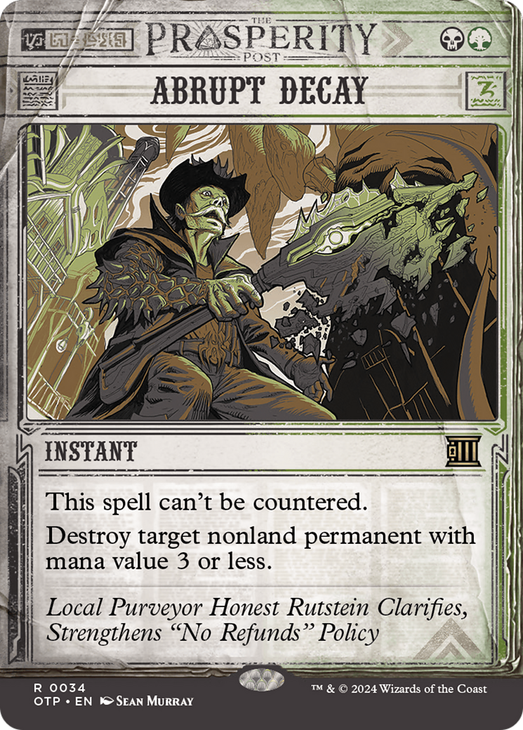 Abrupt Decay (OTP-034) [Breaking News]: (Showcase) (Borderless)