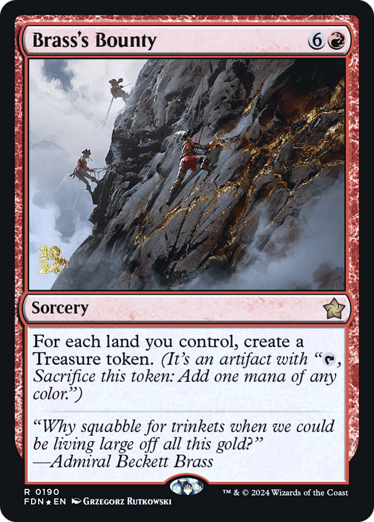 Brass's Bounty (PRE-190S) [Foundations Promos] Foil