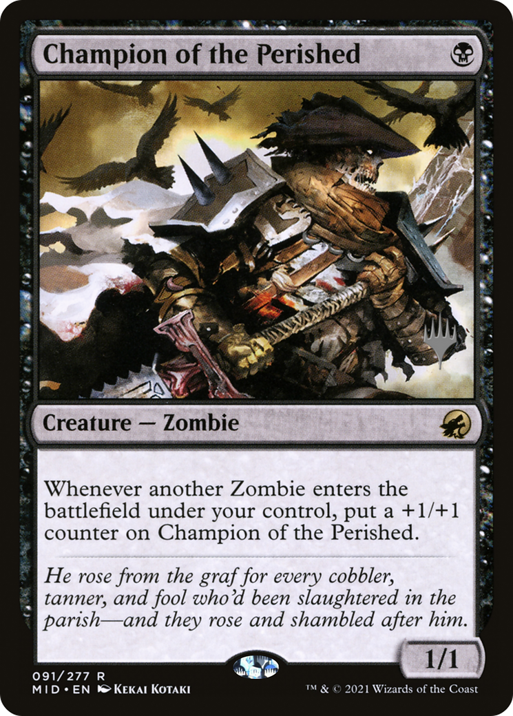 Champion of the Perished (PPMID-91P) [Innistrad: Midnight Hunt Promos] Foil