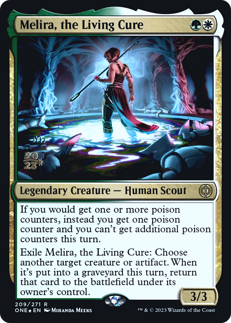 Melira, the Living Cure (PRE-209S) [Phyrexia: All Will Be One Promos] Foil