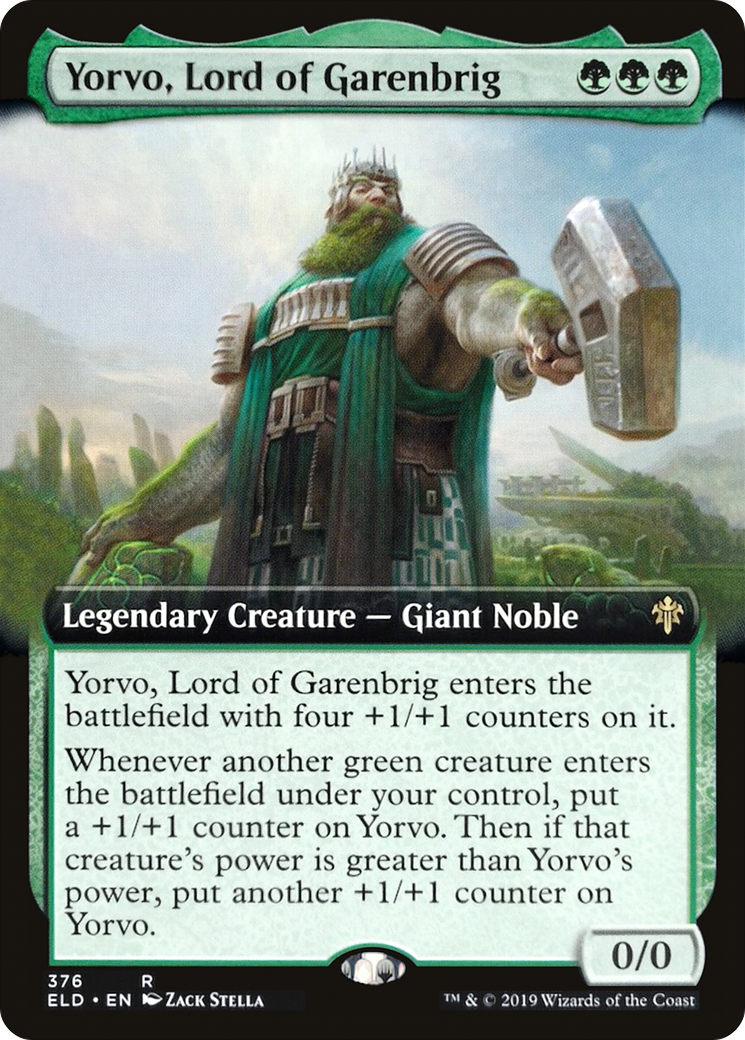 Yorvo, Lord of Garenbrig (ELD-376) [Throne of Eldraine]: (Extended Art) Foil
