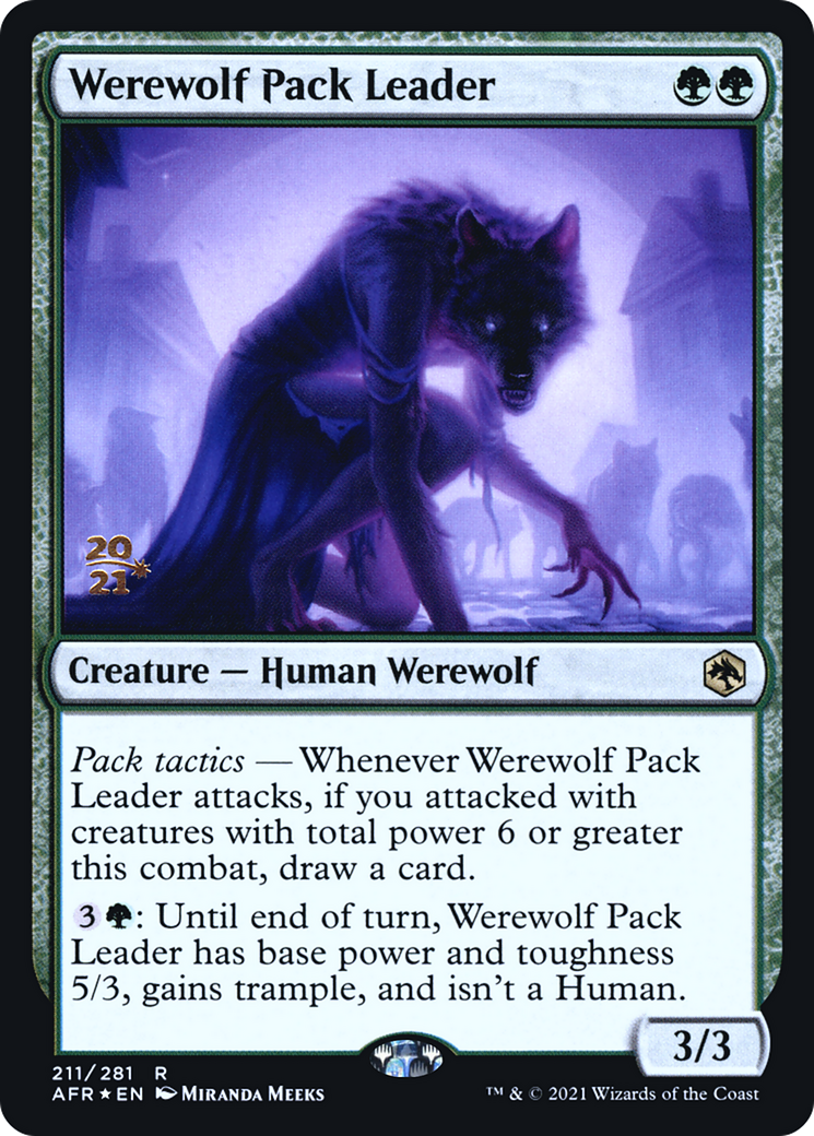 Werewolf Pack Leader (PRE-211S) [Adventures in the Forgotten Realms Promos] Foil